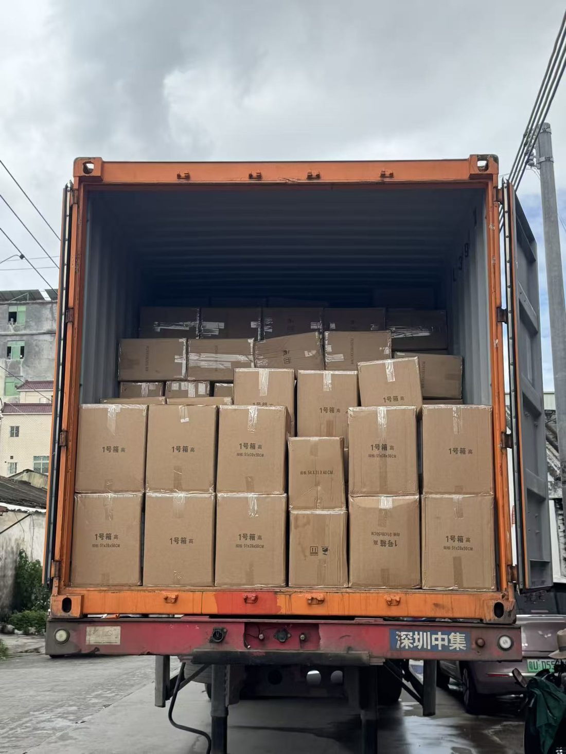 Loaded container ready for shipment